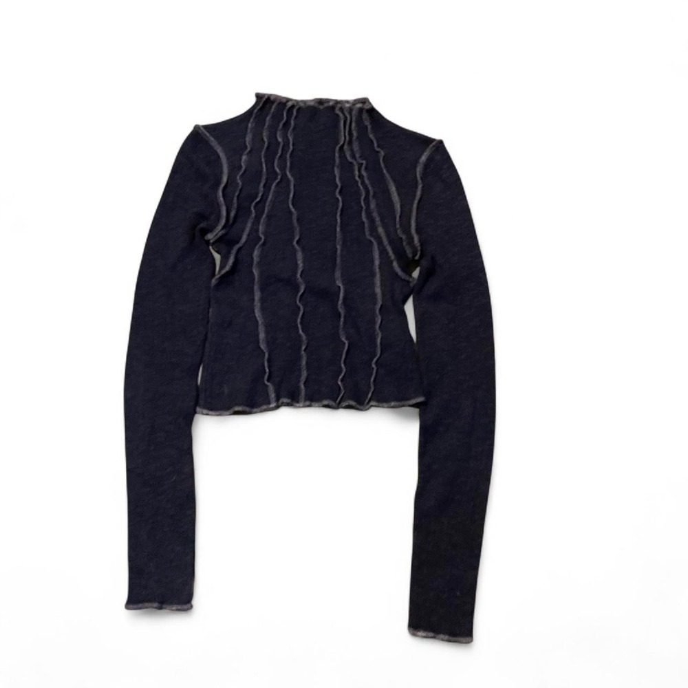 BDG urban outfitters black jellyfish top contrast stitching XS/11.5